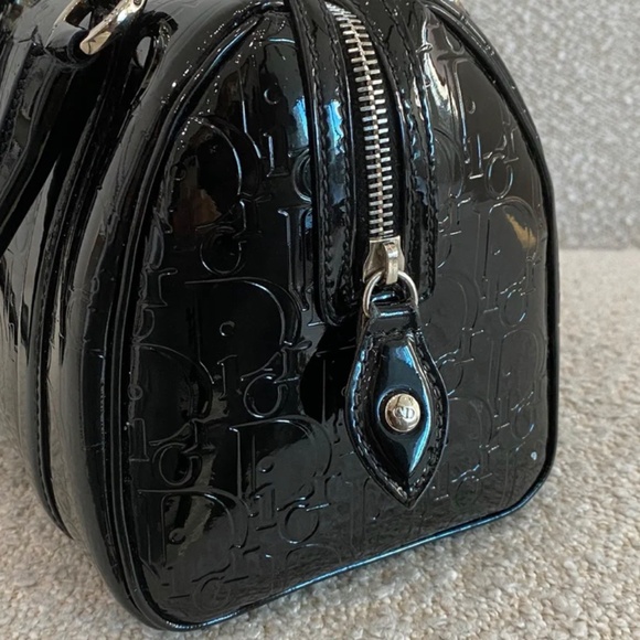 Authentic Pre-owned Dior Black Monogram Patent Leather Boston Bag - Picture 10 of 16